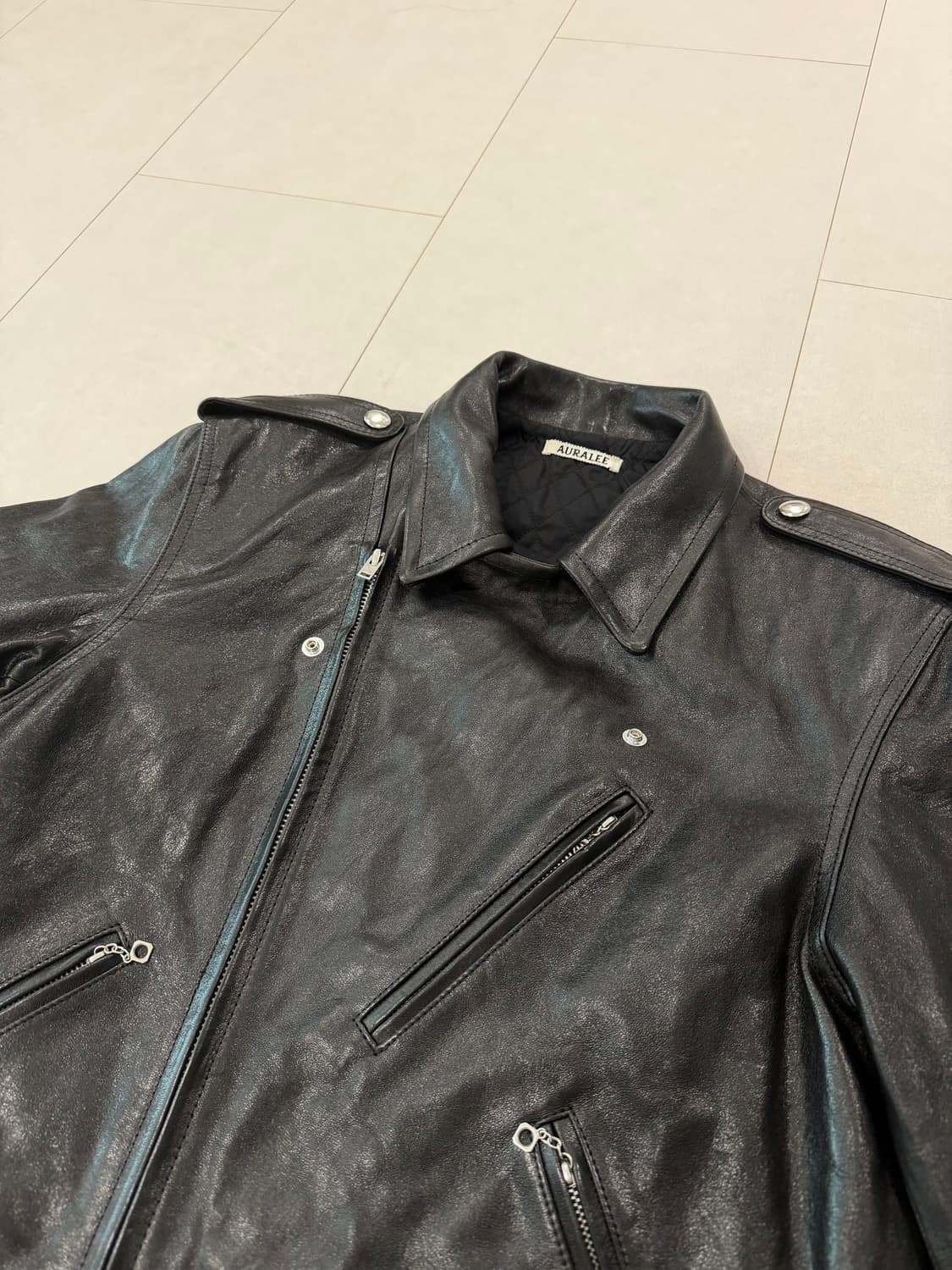 (미착용) 오라리 더블 라이더 자켓 L사이즈 팝니다 상품이미지5