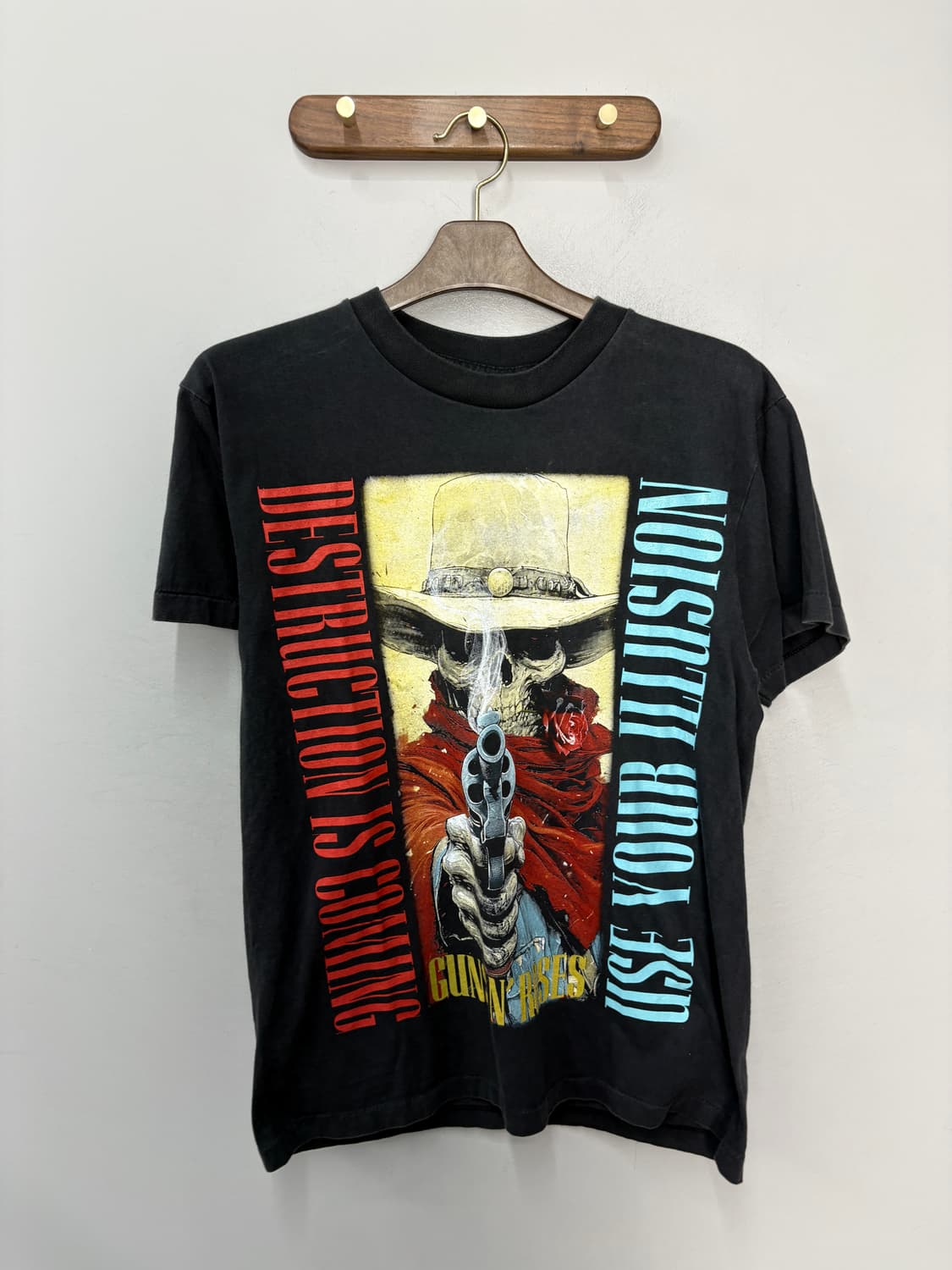 빈티지 Guns N Roses 밴드 아트워크 블랙반팔 A3777 상품이미지2