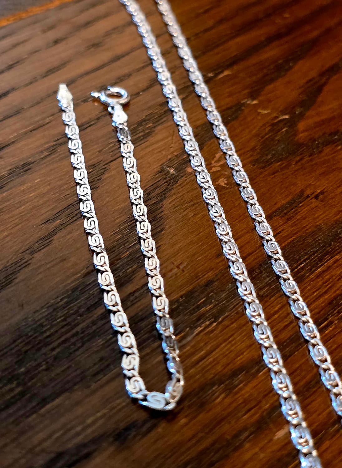 🇮🇹이탈리아 체인 실버 팔찌 목걸이 세트 상품이미지1