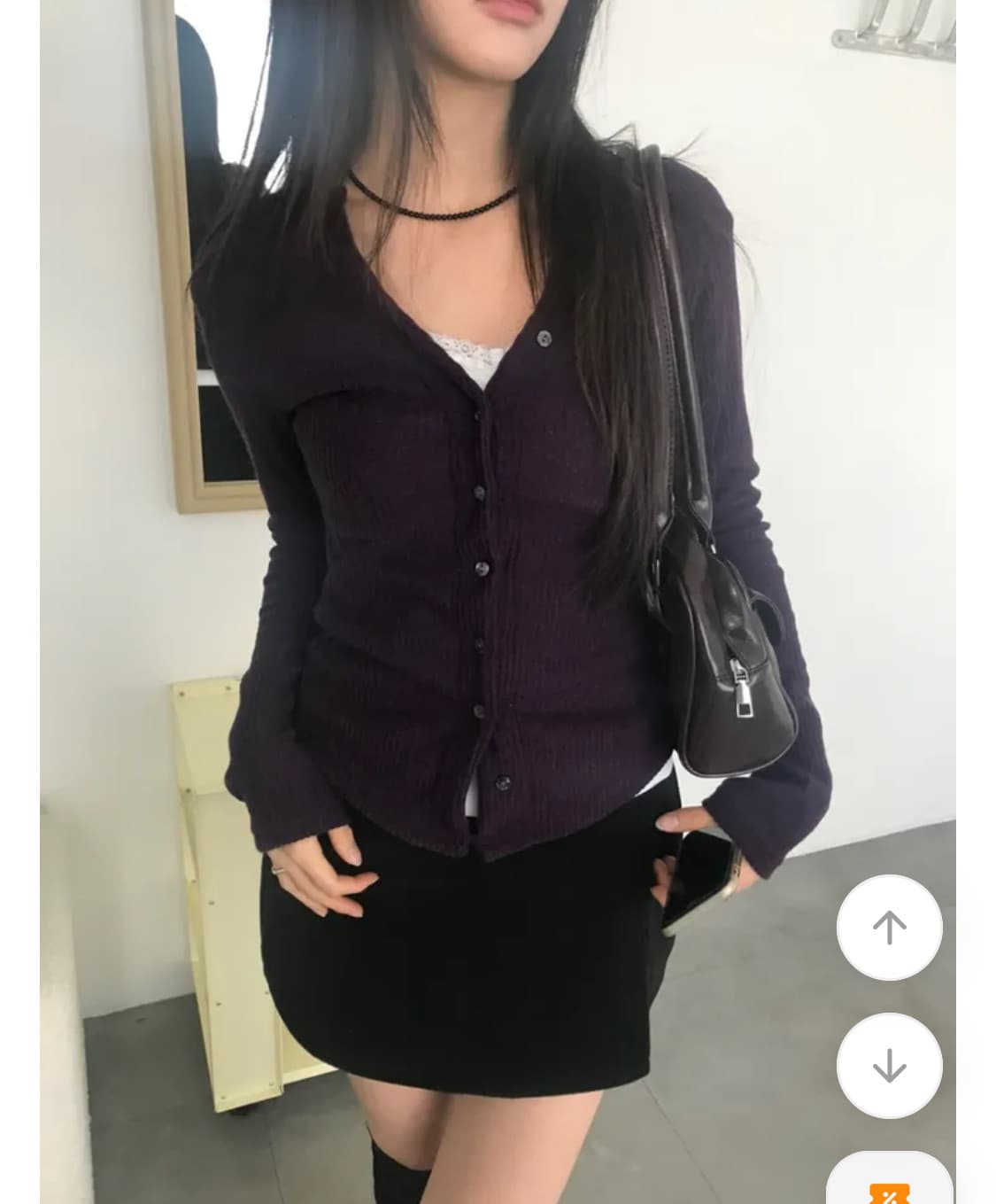 유색 골지 가디건  상품이미지1