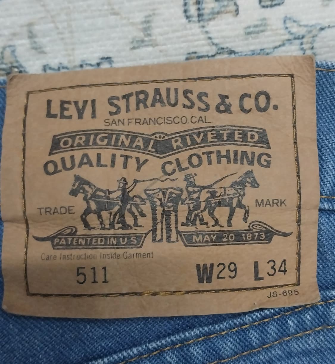 리바이스 511  슬림핏 데님팬츠 29  (27-28사이즈감) 상품이미지3