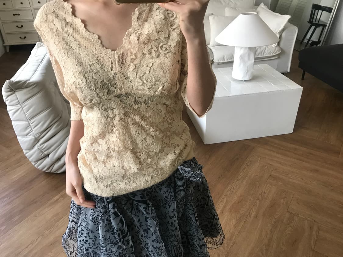 vintage lace top 상품이미지3