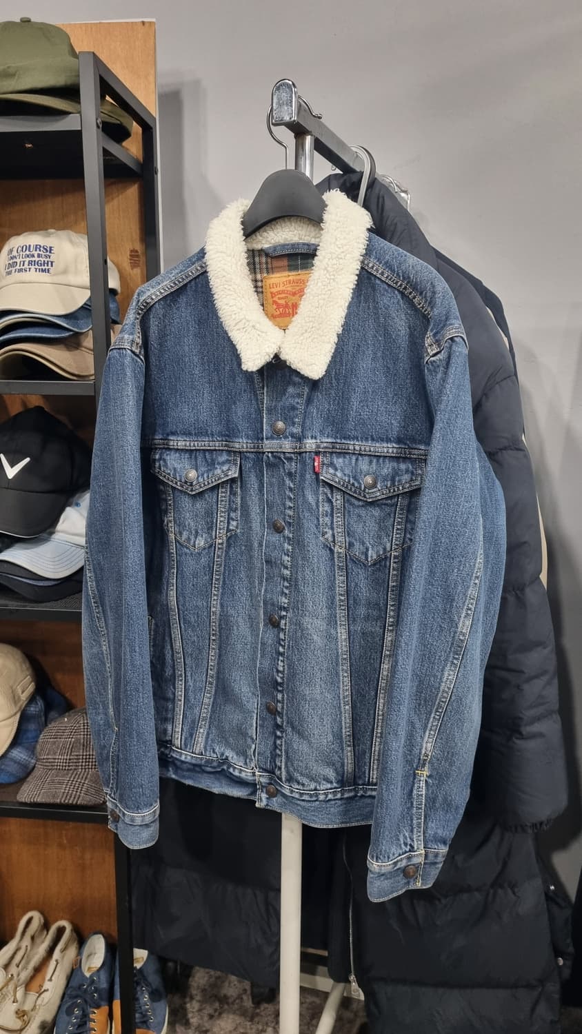 남성 쉐르파 청자켓(리바이스 제품) 105적당(L)  5번내외착용 상품이미지1