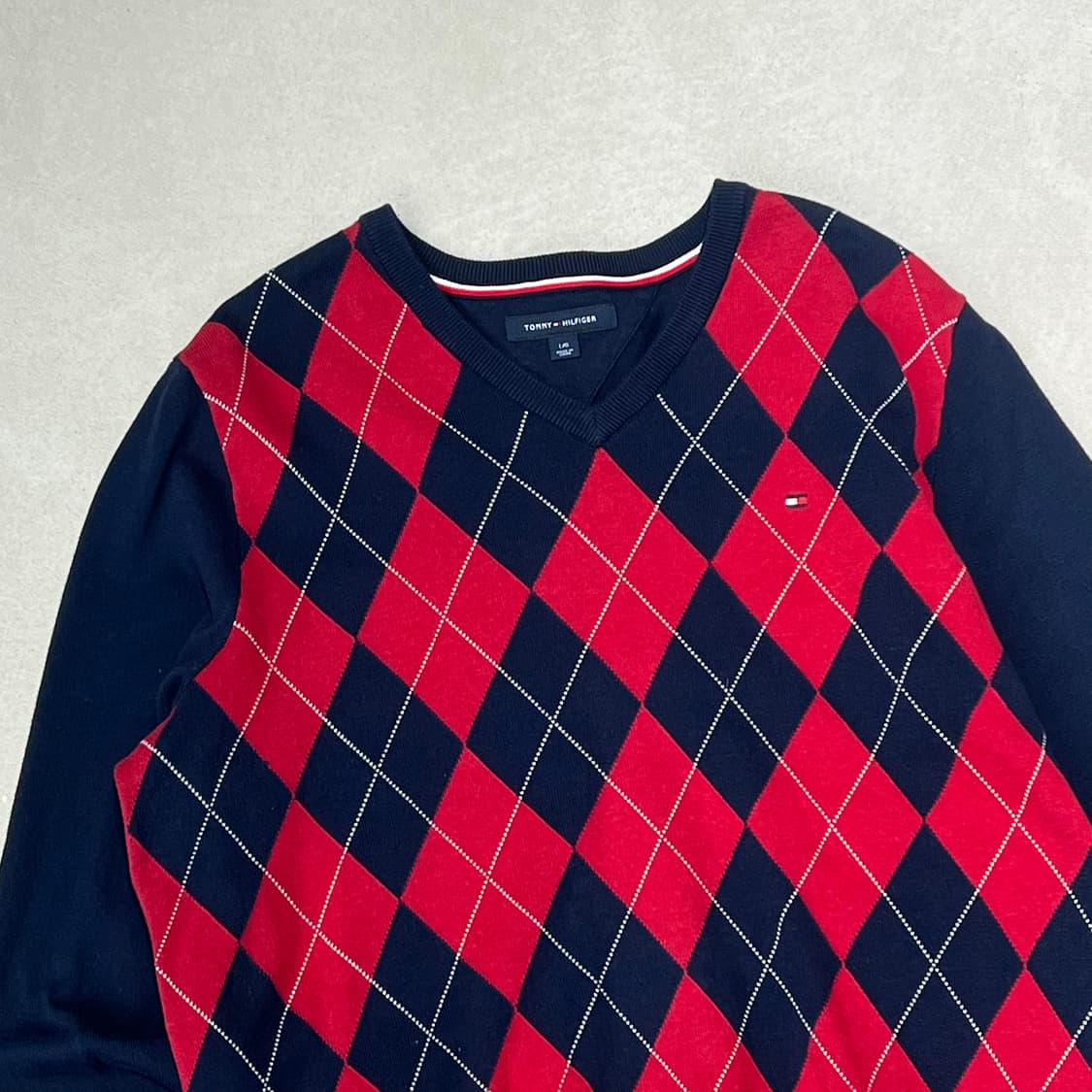 타미힐피거 아가일 패턴 니트 s09338 상품이미지3