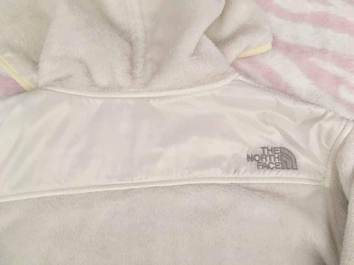 노스페이스 화이트 퍼 후드집업 후리스 러힙 갸루 스포티 상품이미지7