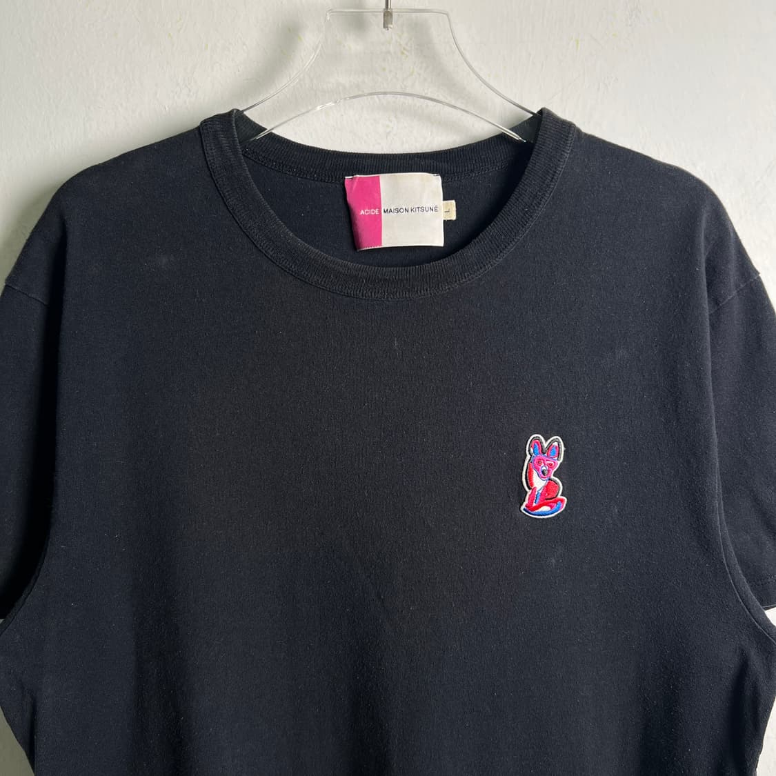 메종키츠네 핑크 폭스 패치 반팔 티셔츠 L 상품이미지4