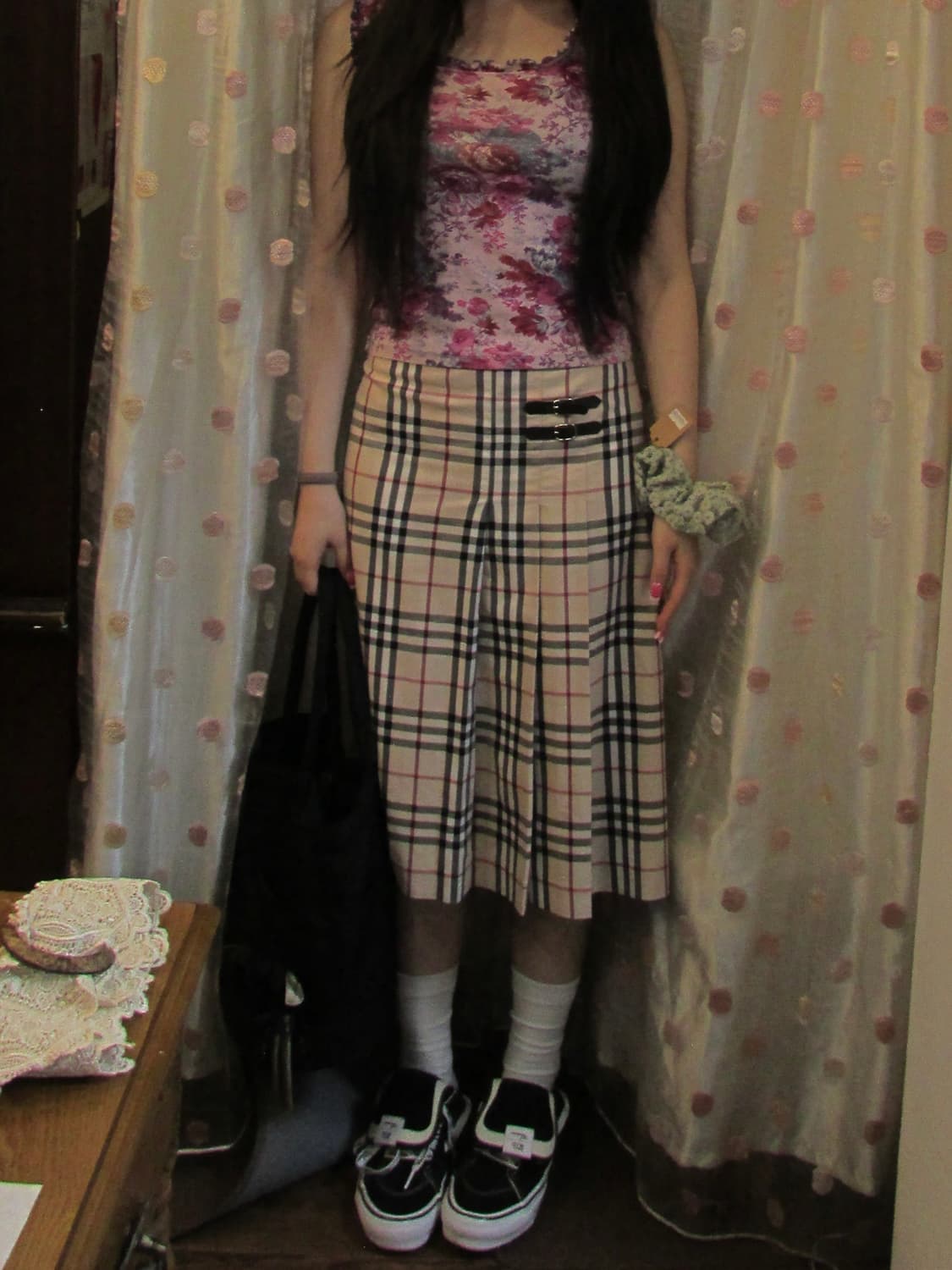 jpn vintage check skirt 상품이미지4