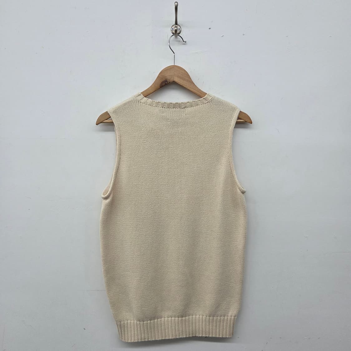 폴로 랄프로렌 니트 베스트 아이보리 남L 상품이미지5