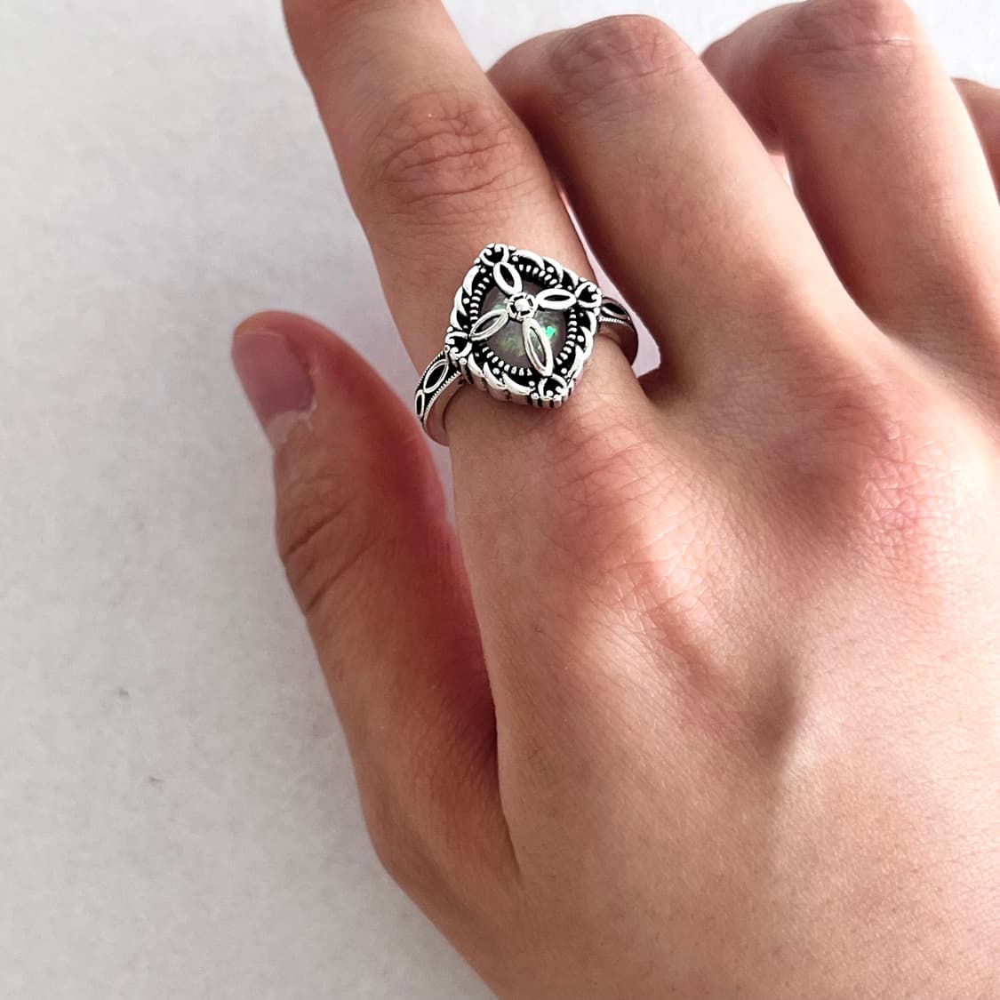 화이트 오팔 반지 상품이미지5