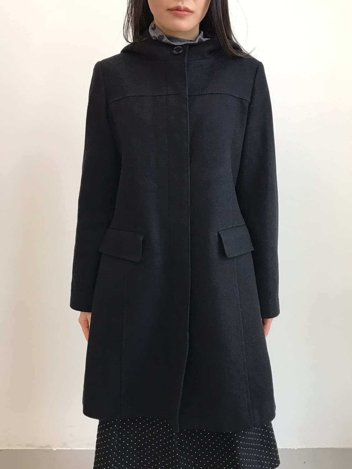 a.v.v standard Wool Blend Hooded Coat 상품이미지2