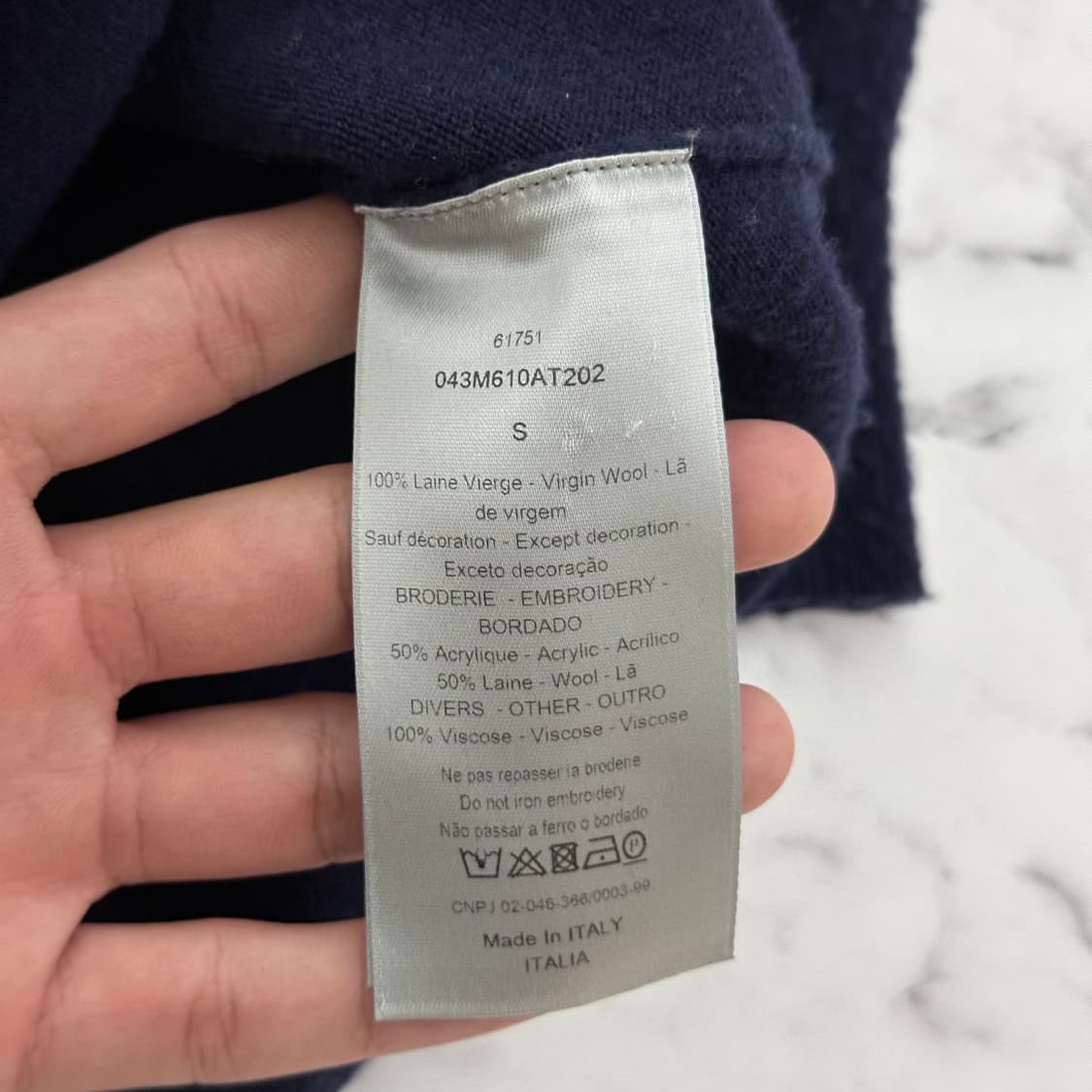 디올 주디 블레임 니트 네이비 S사이즈 상품이미지4