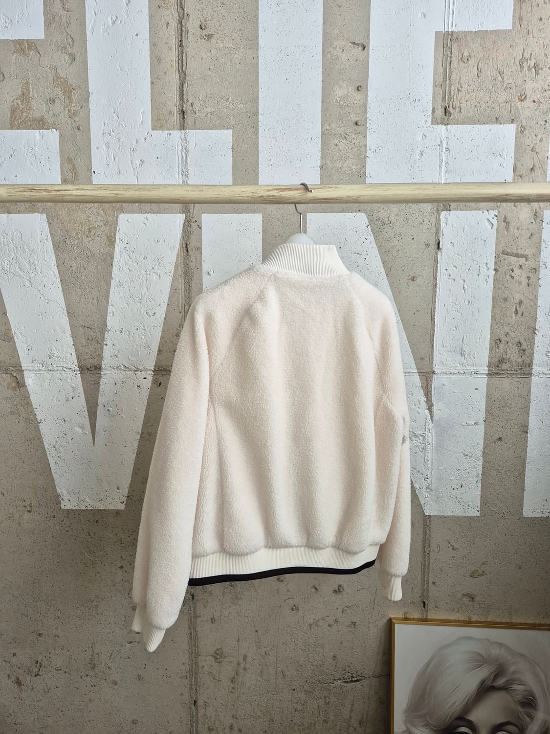 데상트 아이보리 뽀글이 플리스 자켓(S 상품이미지3