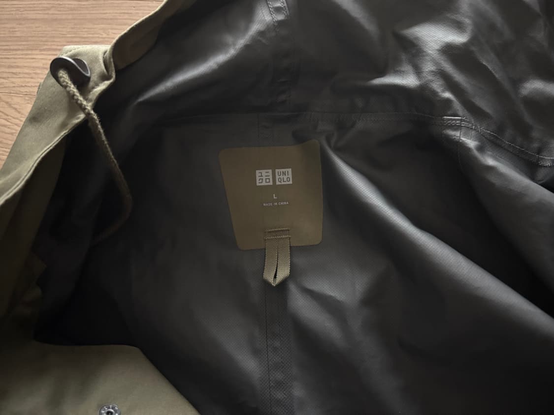 상태최상 유니클로 블럭테크 야상 레인코트 웨더코트 님성100,105 상품이미지5