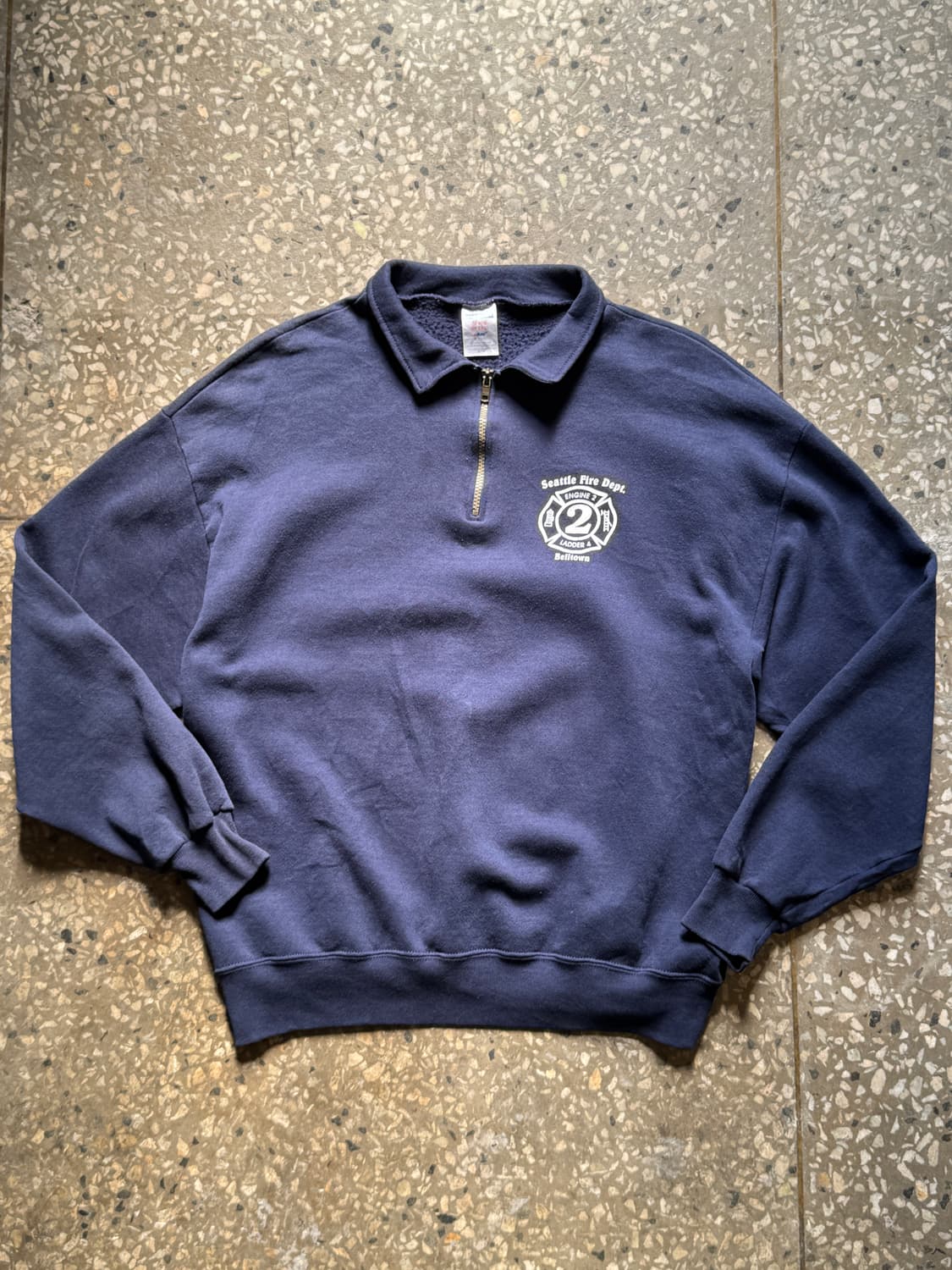 90s Jerzees 쿼터집업 카라맨투맨(T64) 상품이미지3