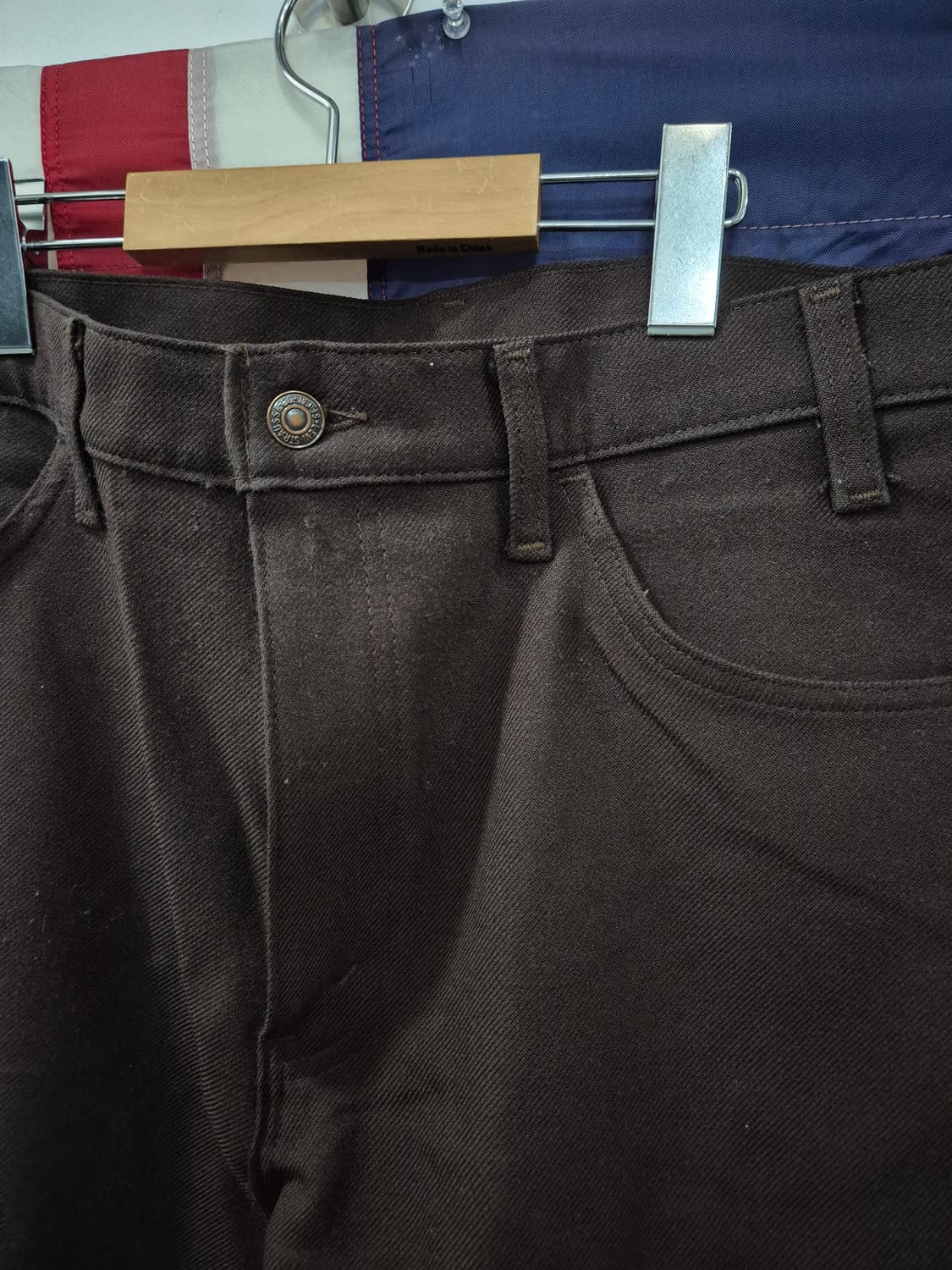 80s 리바이스 Made In USA 브라운 부츠컷 메카닉 팬츠 상품이미지5