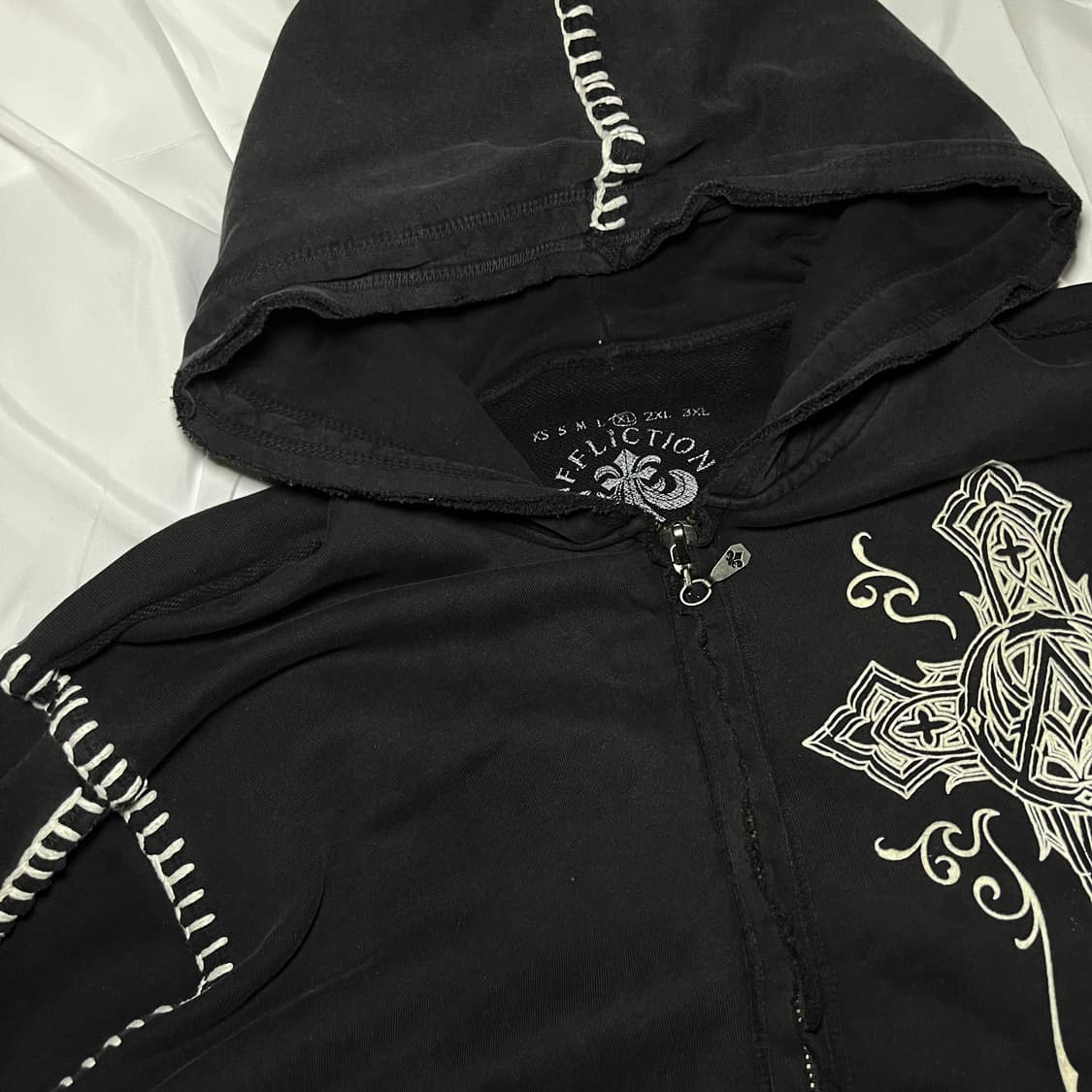 Affliction . 엠브로이드 스티치 후드집업 상품이미지3