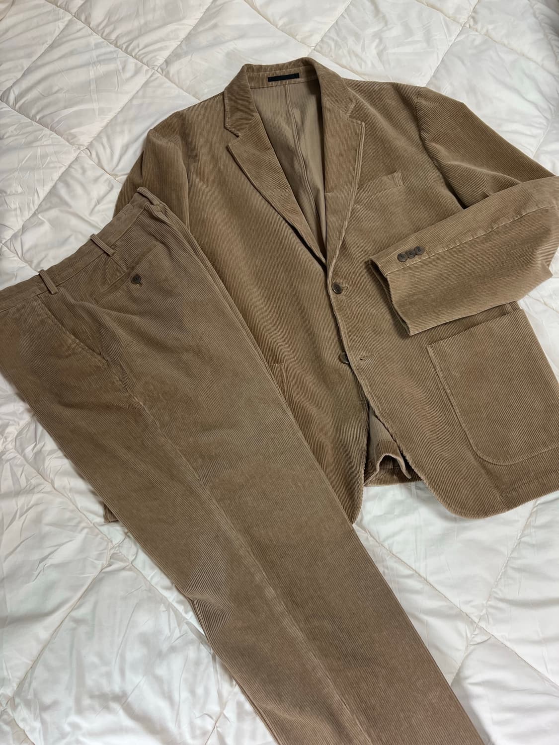 유니클로 코듀로이 셋업 자켓XXL 바지M 상품이미지1