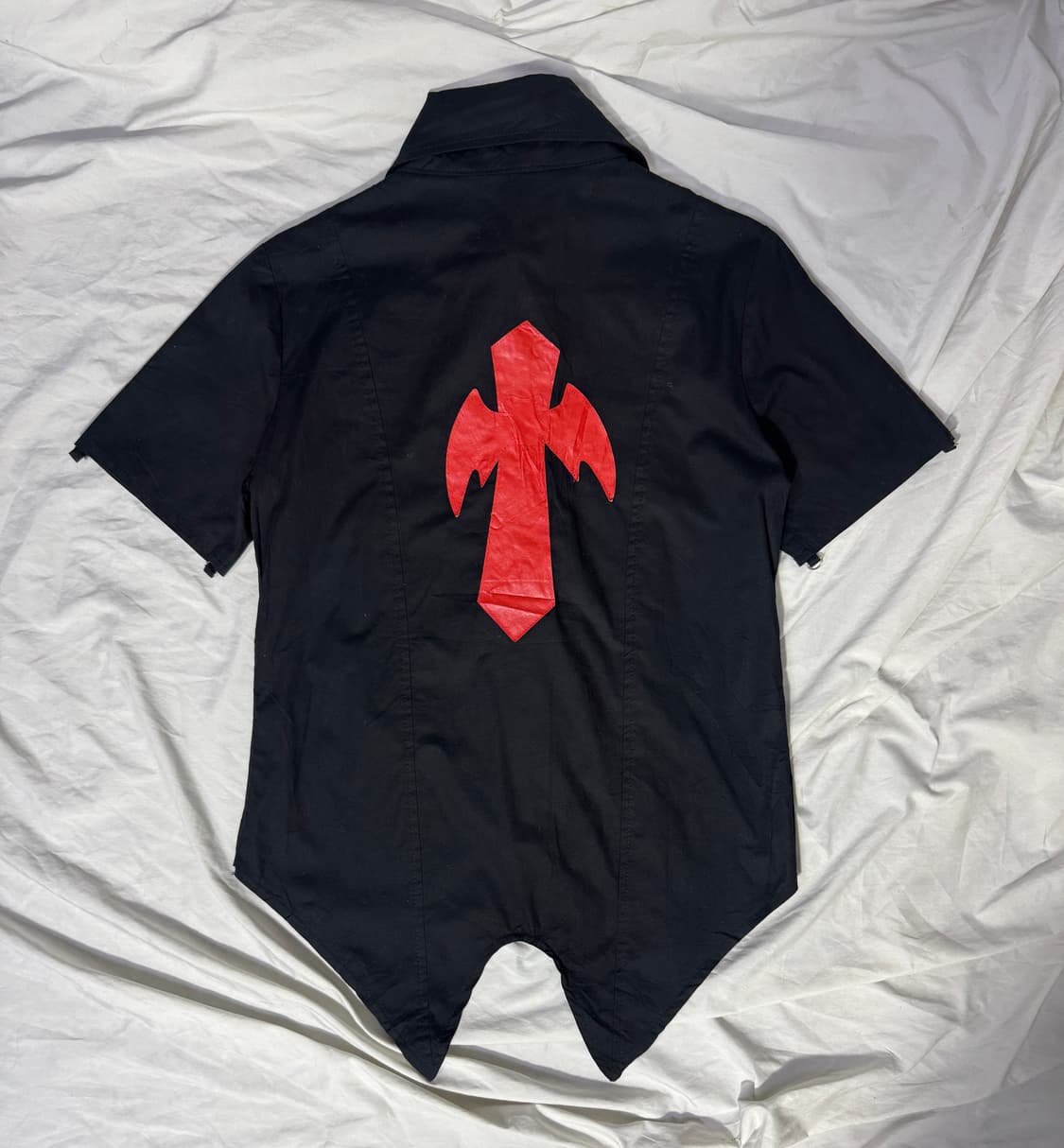 ACDC RAG 스컬 크로스 레이스업 셔츠 펑크 상품이미지6