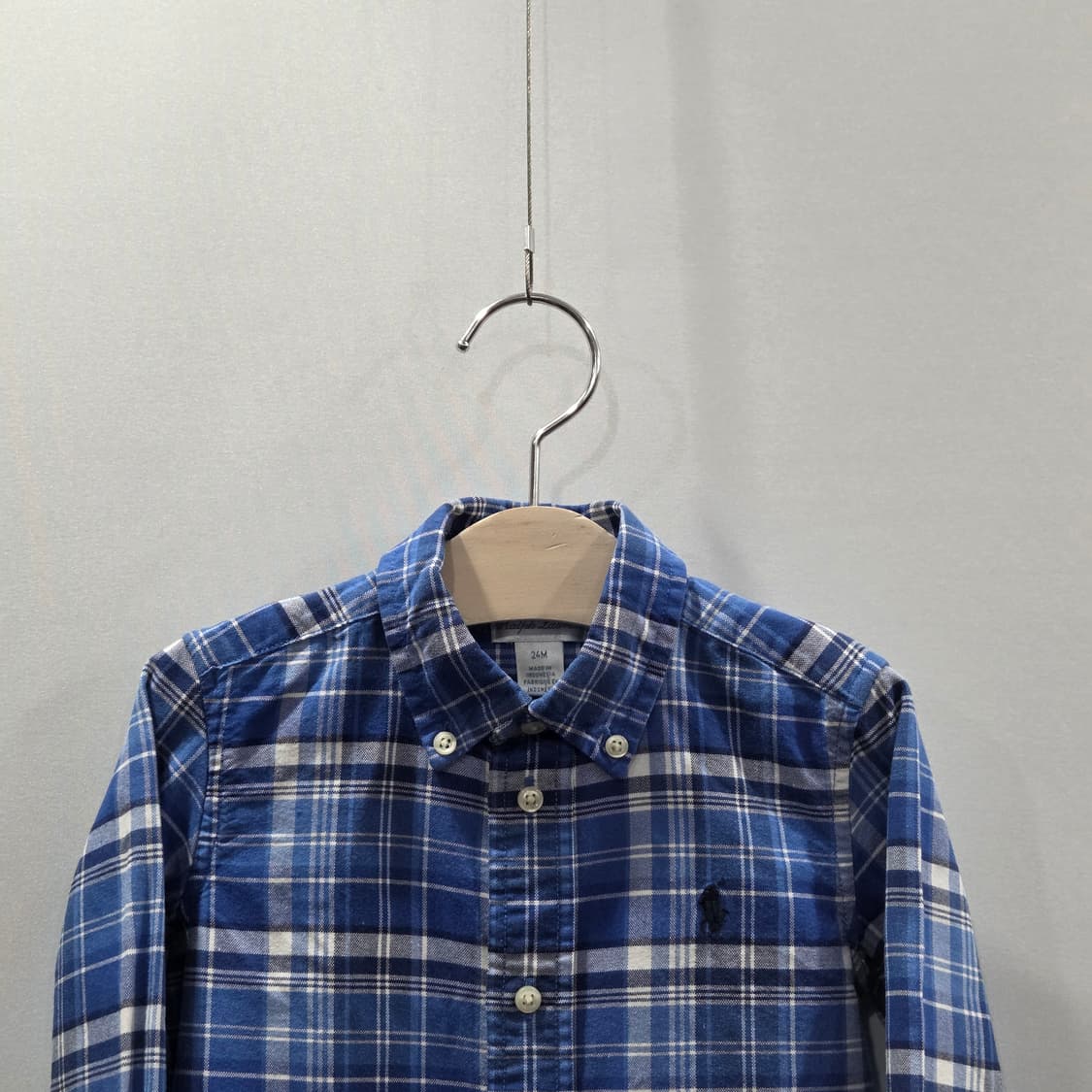 폴로랄프로렌 키즈 버튼다운 체크셔츠 24M 상품이미지2