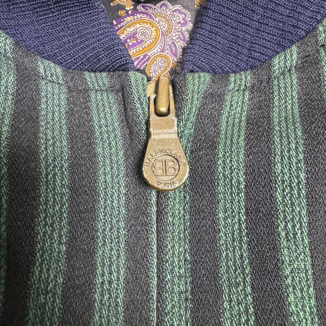 발렌시아가 BB로고 스트라이프 블루종 자켓 상품이미지4