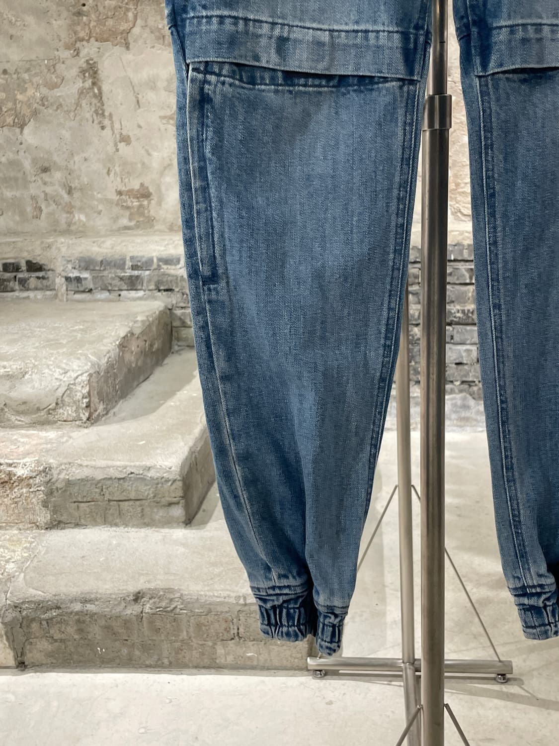 준지 중청 벨크로 니 데님 조거 팬츠 상품이미지4