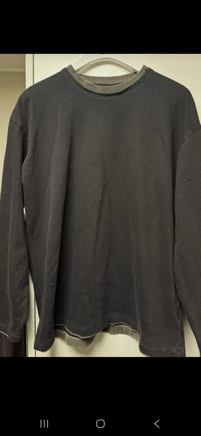 [2]폴리테루 레이어드 롱슬리브 딥 차콜 + 세이지 상품이미지2