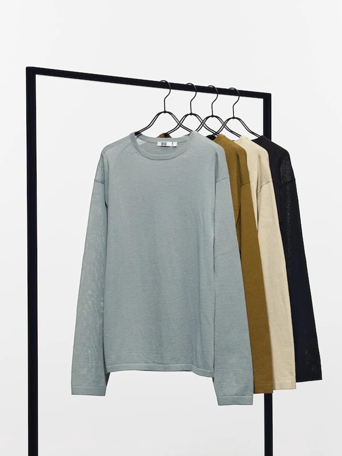 유니클로U 25SS 크루넥스웨터 머스타드L 상품이미지3