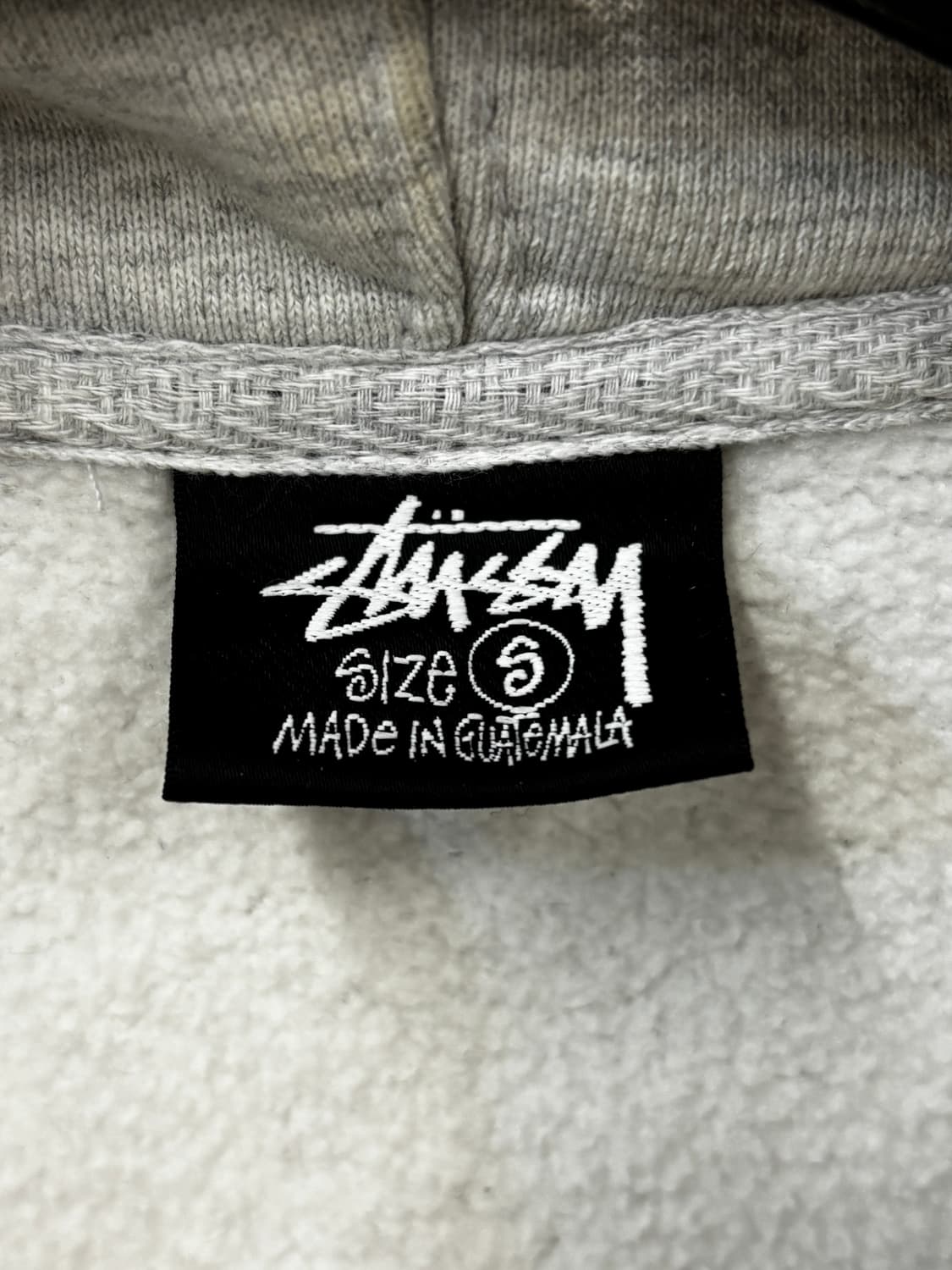 스투시 8볼 후드티 S 회색 상품이미지4