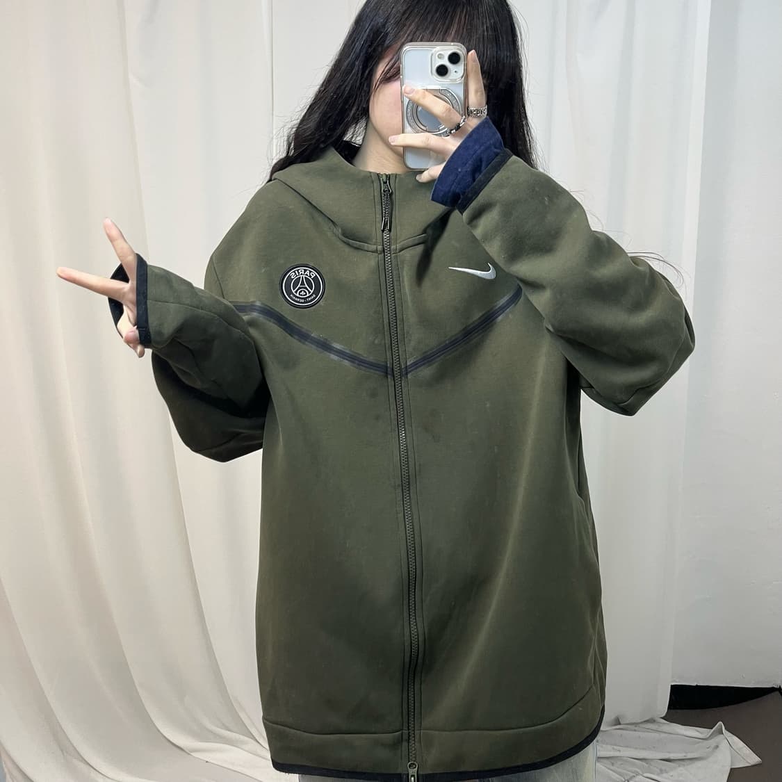 Nike Khaki Tech Pack PSG Hoodie Zip-up   상품이미지2