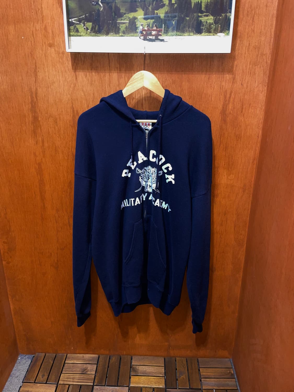 (XL) 90s USA 아메리칸 빈티지 밀리터리 프린팅 후드집업 상품이미지2