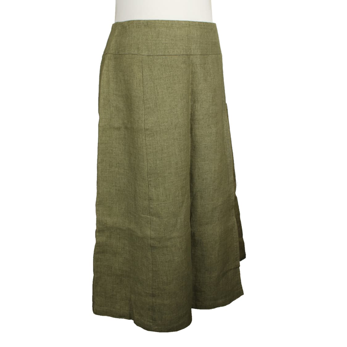 막스마라 카키그린 린넨 랩 스커트(38) 상품이미지2