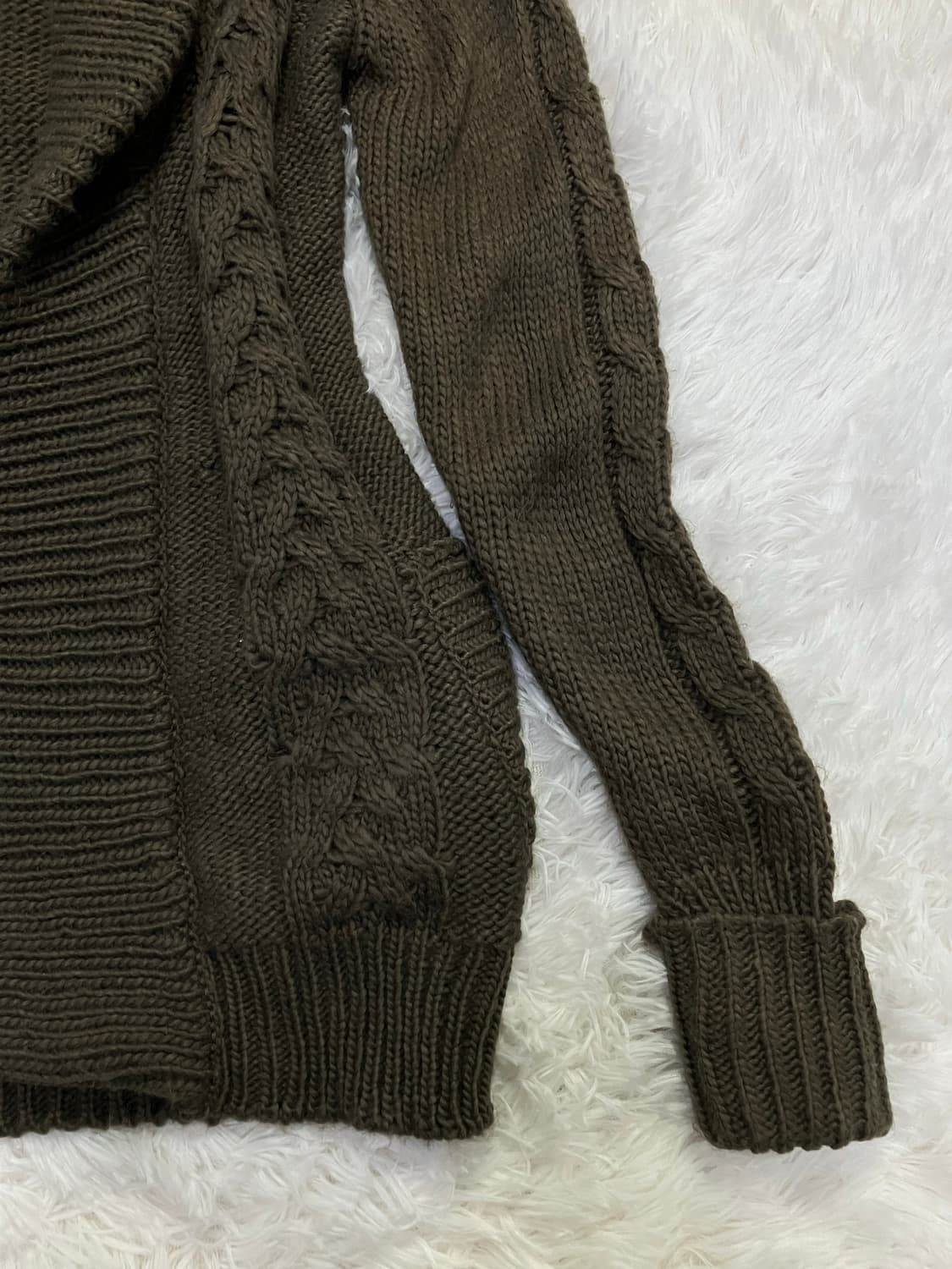 빈티지 브라운 꽈배기 가디건 y2k 스트릿 갸루 펑키 일본빈티지674 상품이미지5