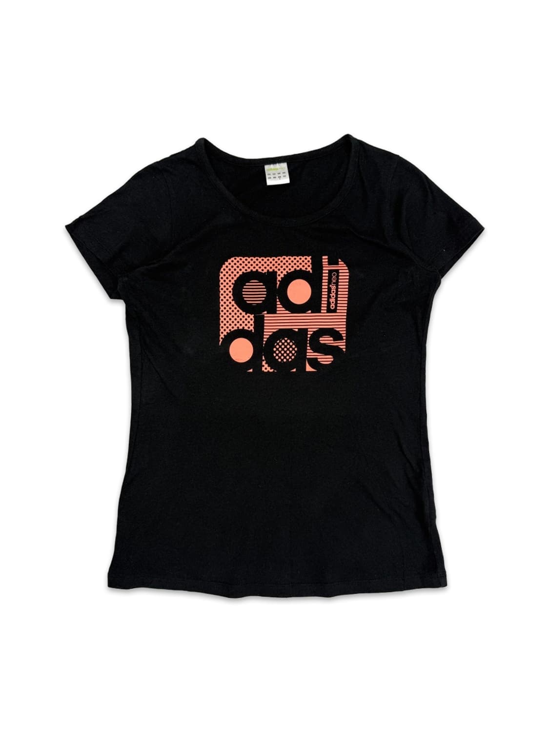 빈티지 아디다스 블랙 캡소매 로고 반팔티 상품이미지2