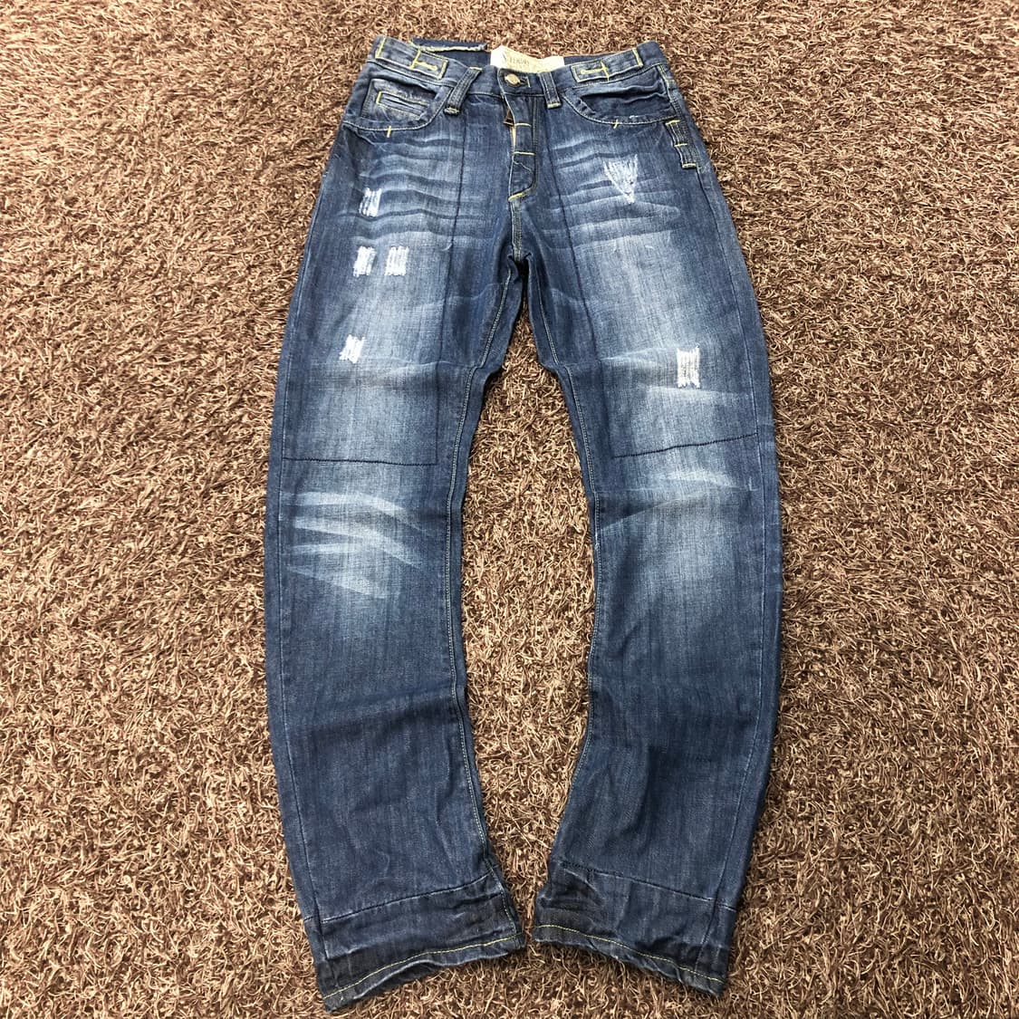 슈퍼드라이 디스 워싱 신치백 데님 팬츠 상품이미지4