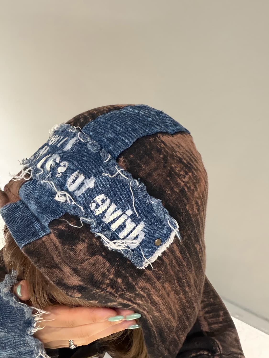 Sky bomber grunge printing hood zip-up  상품이미지5