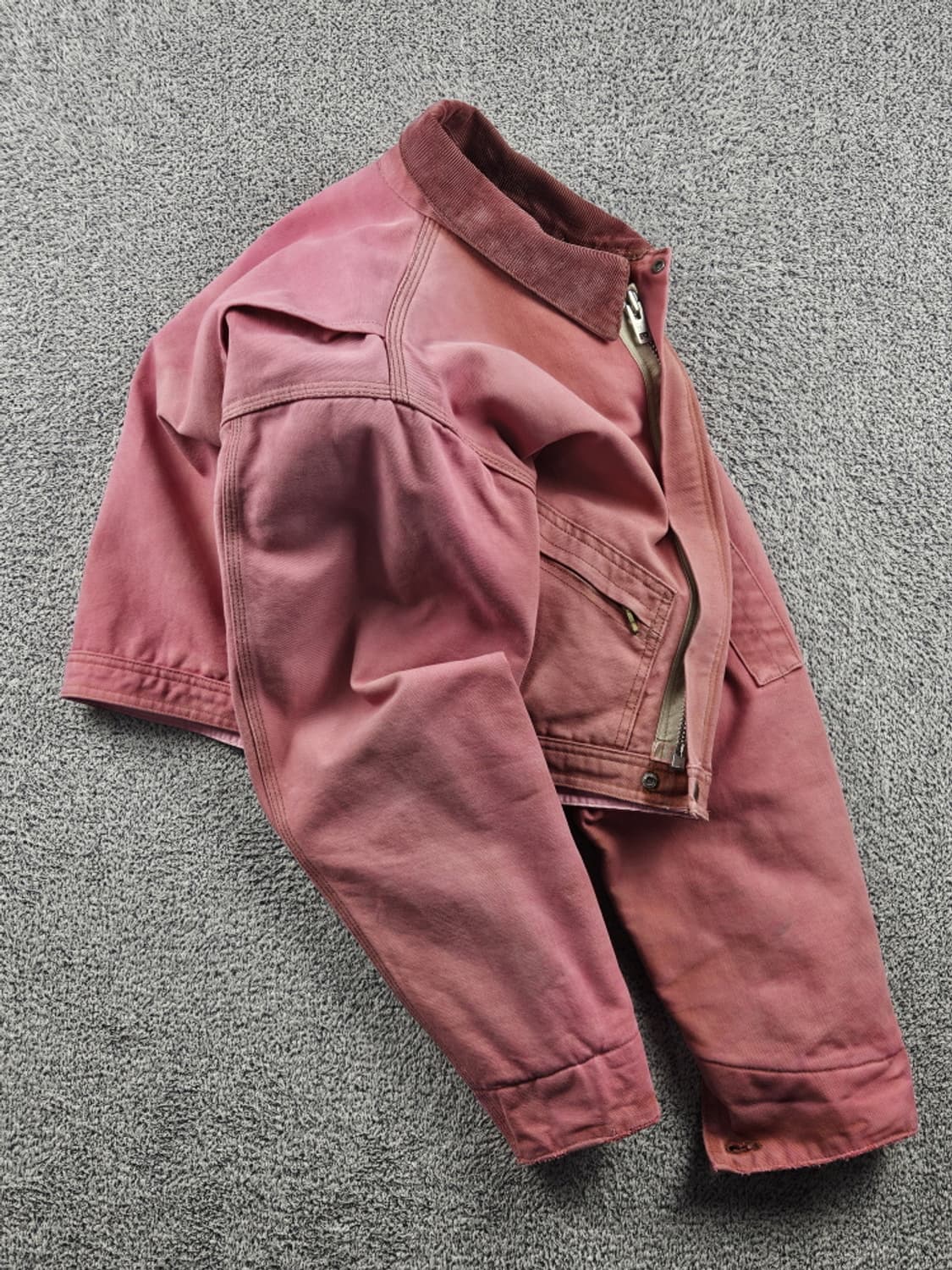 칼하트 커버올 핑크다잉 크롭 커스텀 자켓 ( L 추정 ) / 10608 상품이미지4