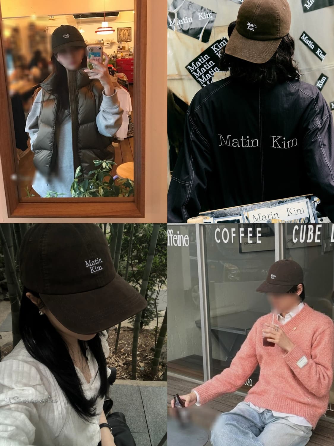 브라운 마뗑킴 미니 로고 볼캡 모자 상품이미지2