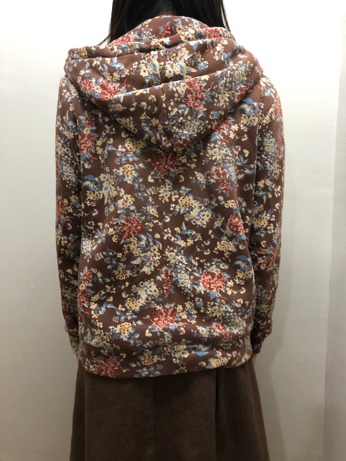 빈티지 브라운 플로랄 후드집업 상품이미지7