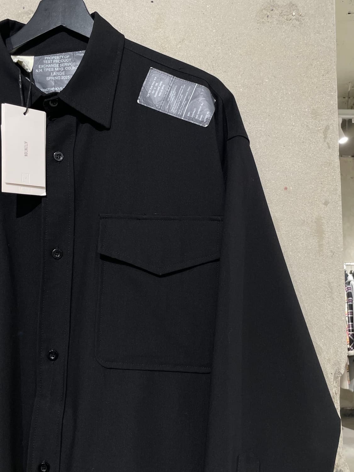 엔 할리우드 25S/S 블랙 테스트 프로덕트 cpo 셔츠 상품이미지3