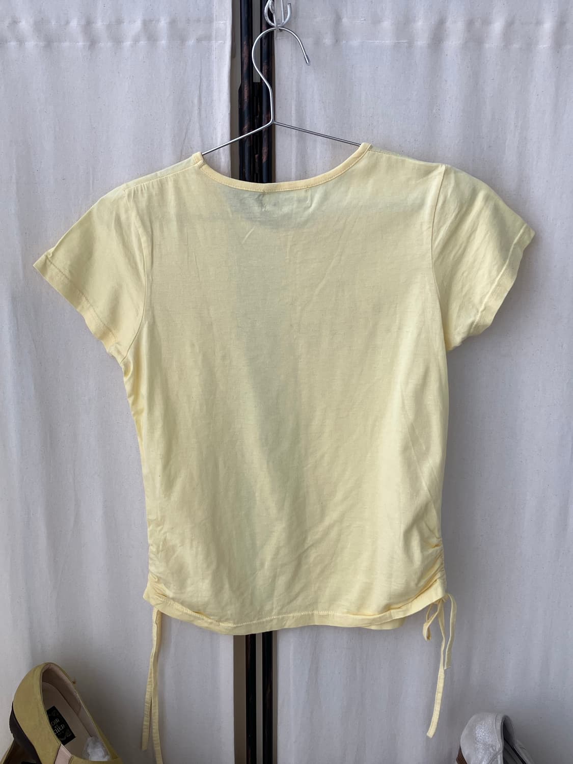 star printing shirring half t-shirt 상품이미지2