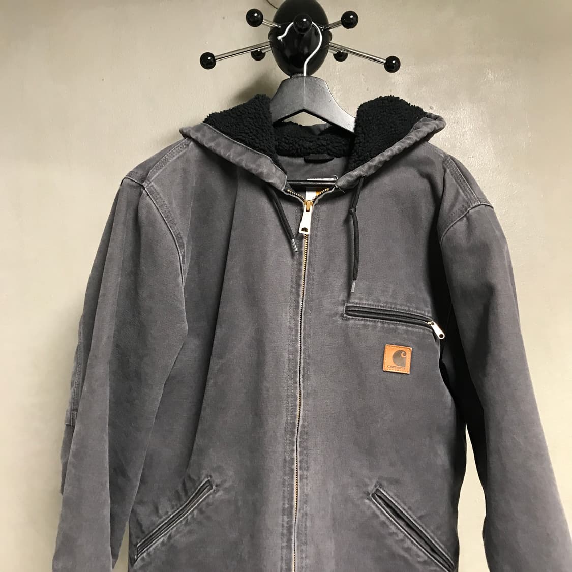 칼하트 기모 후드 워크 자켓 그레이 S 상품이미지2