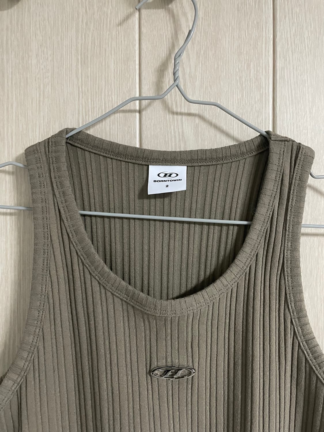 [2]본투윈 카키 슬리브리스 나시 상품이미지3