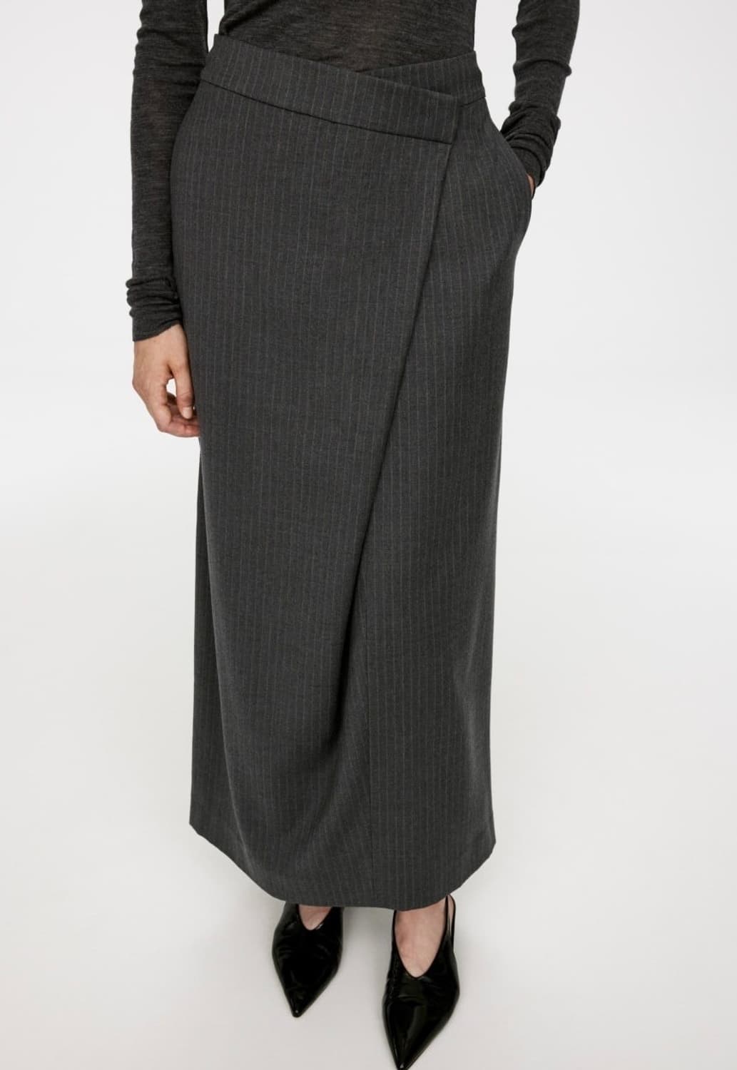 아르켓 스트라이프 랩 스커트 상품이미지2