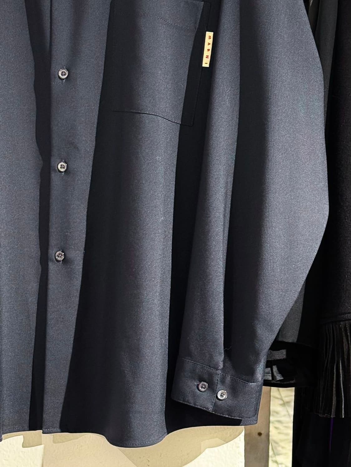 마르니 네이비 라나 버진 울 셔츠 상품이미지5