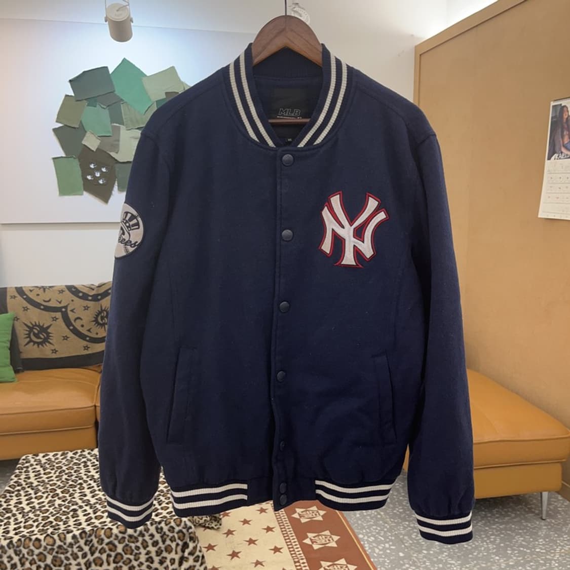 MLB 올드스쿨 빈티지 뉴욕양키스 바시티 자켓 105 C09422 상품이미지3