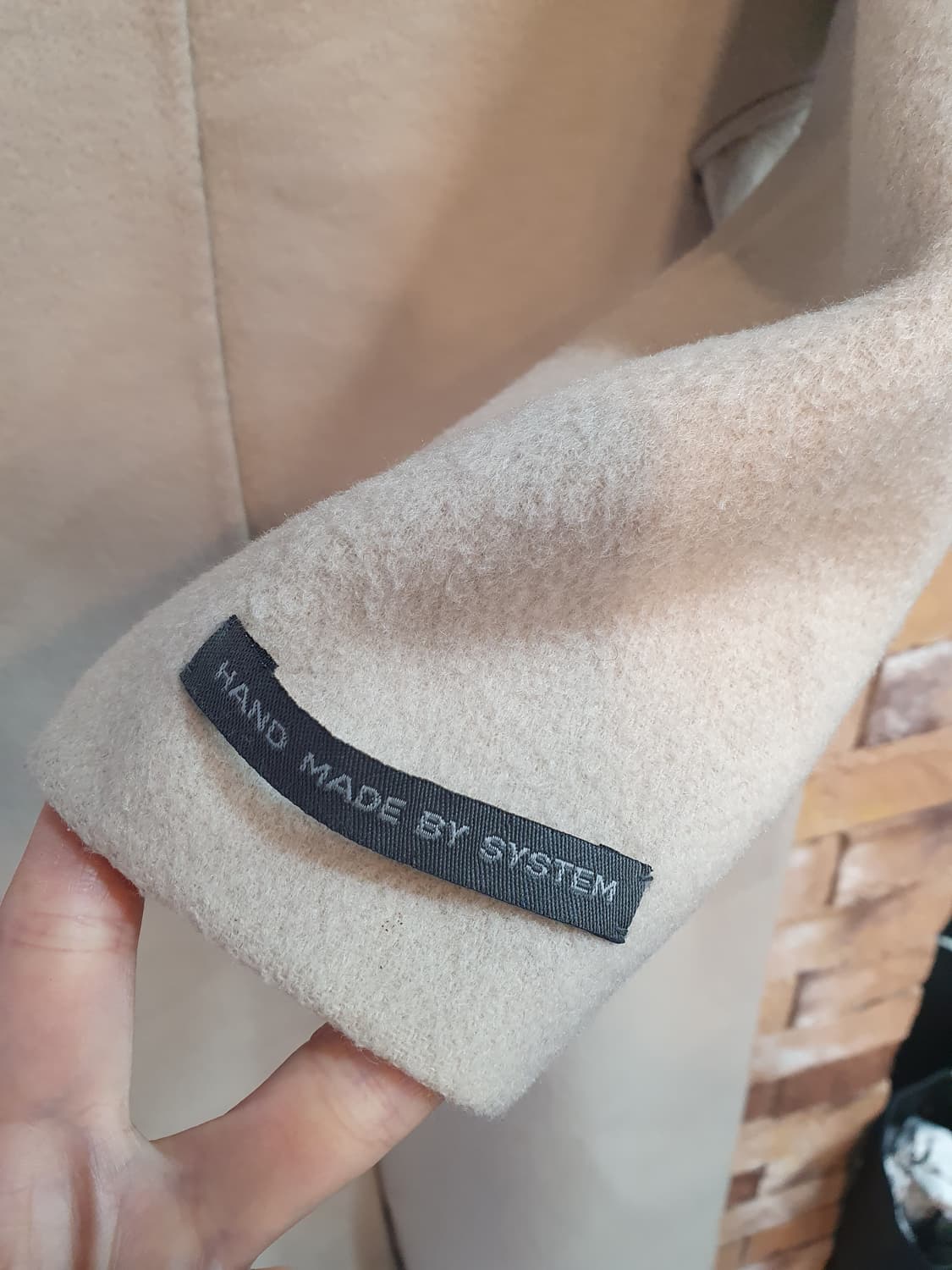 SYSTEM 핸드메이드 베이지 롱 코트 상품이미지3