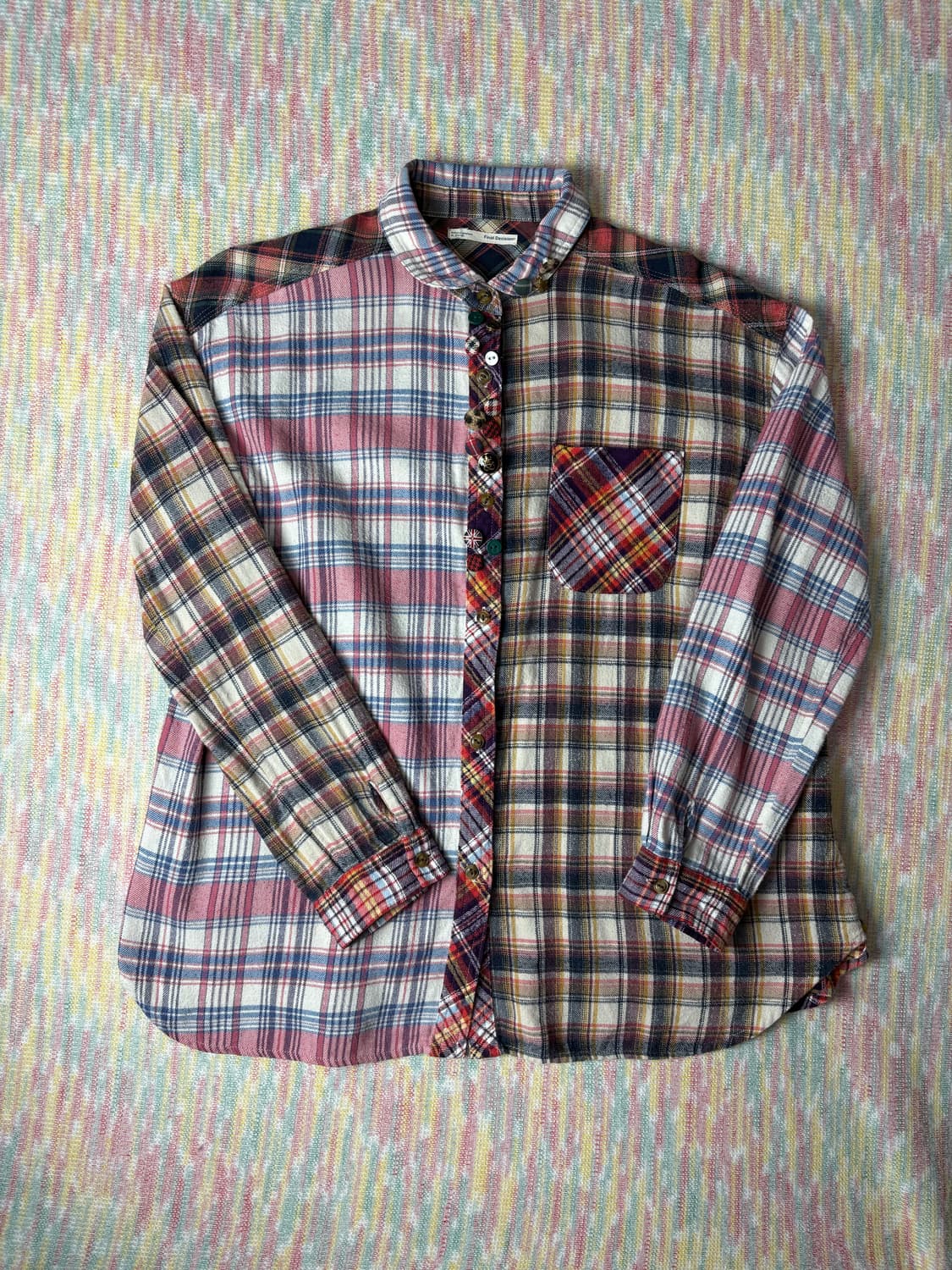 파스텔 체크 단추 셔츠 상품이미지6