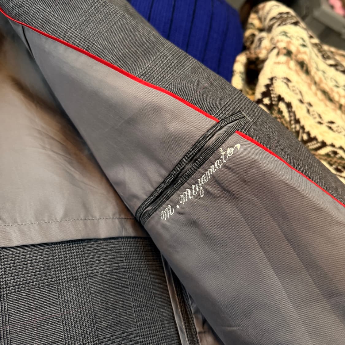 제이프레스 글렌체크 싱글벤트 블레이저 상품이미지9