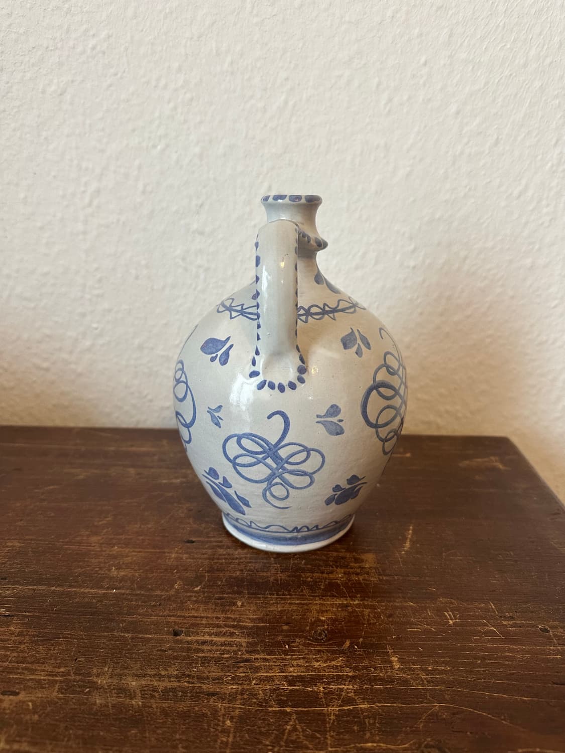 독일)빈티지 푸른꽃 도자기 화병(핸드메이드) 상품이미지2