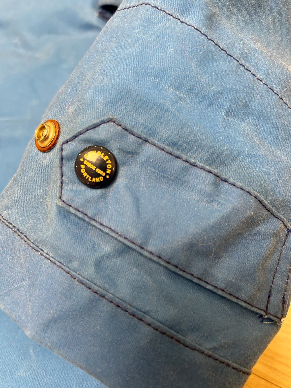 PENDLETON 후드 퍼 파카 블루 상품이미지6